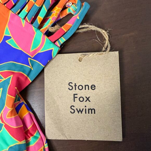 Stone Fox Swim Simone‎ Bikini Bottom in Stained Glass Print XL NWT - Picture 9 of 10